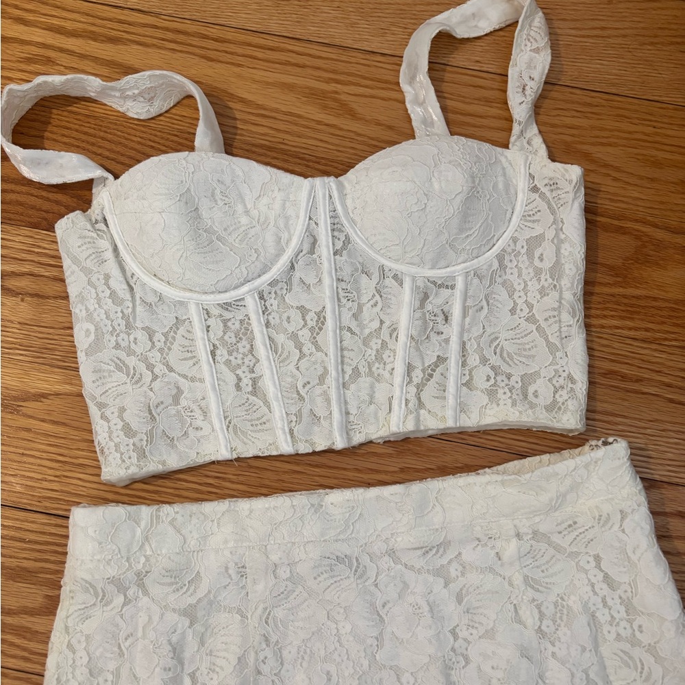 Aqua Ivory Lace Set - Picture 5 of 13